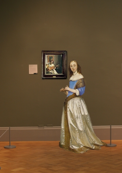 Johannes Vermeer's Guitar Player in scale