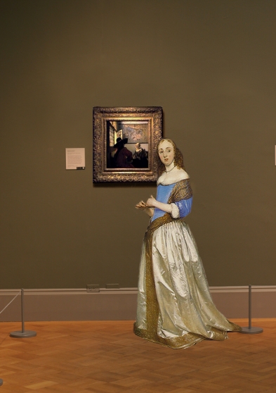 Johannes Vermeer's Officer and Laughing Girl in scael