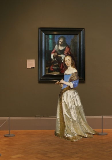 St. Praxedis asstibuted to Johannes Vermeer in scale