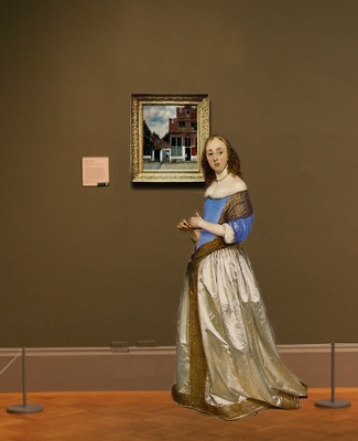 Johannes Vermeer's Little Street in scale