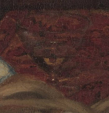 A Maid Asleep (detail), Johannes Vermeer