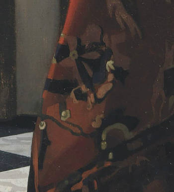 Lady Writing a Letter with her Miad (detail), Johannes Vermeer