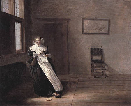 Woman Tearing a Letter, Dirk Hals