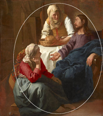 Christ in the House of Martha and Mary (diagram), Johannes Vermeer