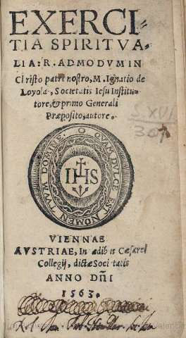 Exercitia spiritualia (Spiritual Exercises)  of Ignatius of Loyola 1548