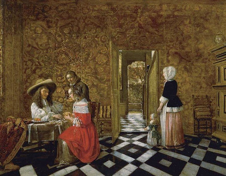 Merry Company at a Table, Hendrick van der Burch