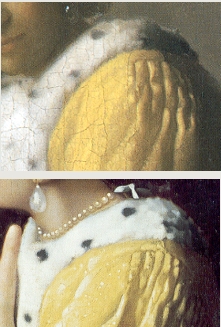 A Lady Writing (detail), Johannes Vermeer