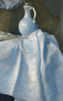 The Girl with a Wine Glass )detail), Johannes Vermeer