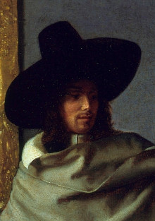 The Glass of Wine (detail), Johannes Vermeer