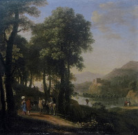 Riverscape with Travelers, Herman van Swanevelt