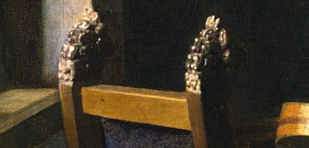 Girl Interrupted in her Music (detail), Johannes Vermeer