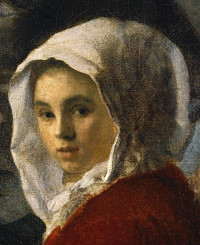Girl Interrupted in her Music (detail), Johannes Vermeer