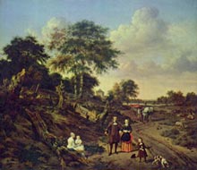 Landscape with Family Group, Adriaen van de Velde
