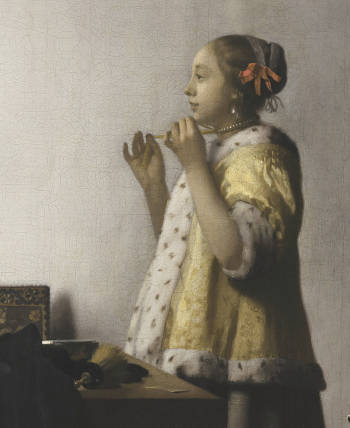Woman with a Lute (detail), Johannes Vermeer
