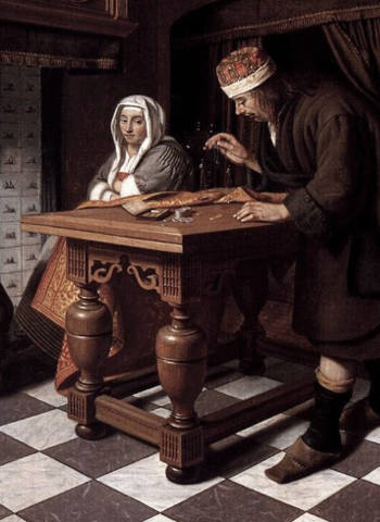 A Lady Seated at a Virginal (detail), Johannes Vermeer
