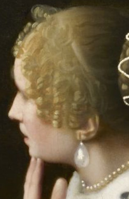 Mistress and Maid (detail), Johannes Vermeer