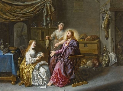 Christ In The House Of Martha And Mary By Johannes Vermeer Christ In The House Of Mary And Martha Jan Miense Molenaer