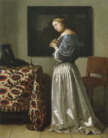 Young Woman at her Ttoilet. Caspar Netscher