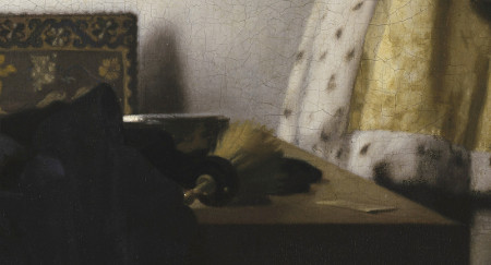 Woman with a Pearl Necklace (detail), Johannes Vermeer