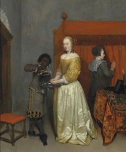 A Lady Washing her Hand, Caspar Netscher