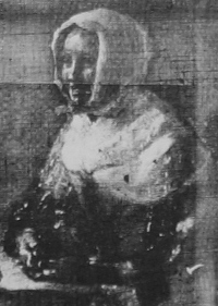 Officer and Laughing Girl (x-ray detail), Johannes Vermeer