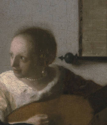 Woman with a Lute (detail), Johannes Vermeer