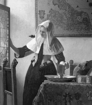 Young Woman with a Water Pitcher (diagram), Johannes Vermeer