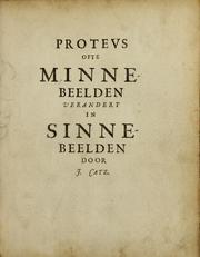 Title page of Sinne- en minnebeelden, Jacon Cats