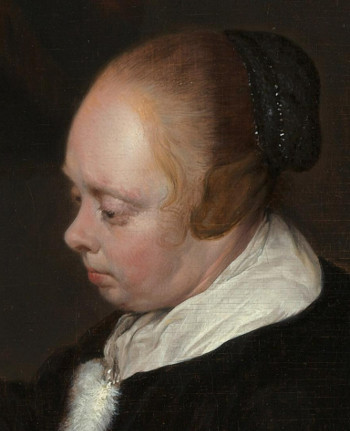 A Woman Spinning, Gerrit ter Borch