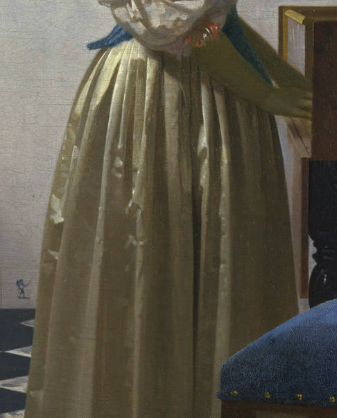 A Lady Standing at a Virginal (detail), Johannes Vermeer