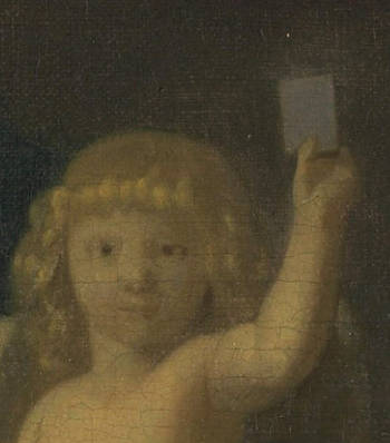 A Lady Standing at a Virginal (detail), Johannes Vermeer