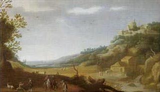Mountain Landscape with Travelers, Pieter Groenewegen