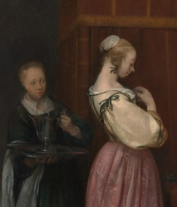 Woman Washing Hands, Gerrit ter Borch