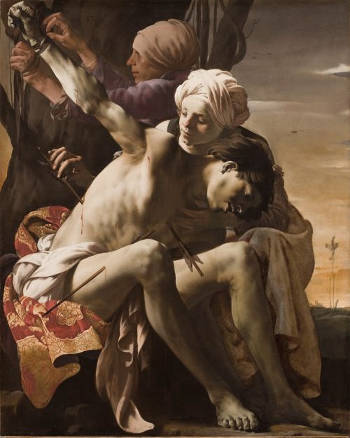 St. Sebastian Tended by Irene and her Maid, Hendrick ter Brugghen<