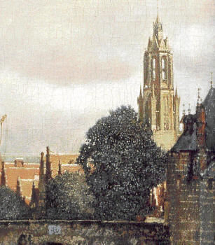 View of Delft (detail), Johannes Vermeer