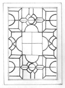 diagram of a window of a Vermeer's interior
