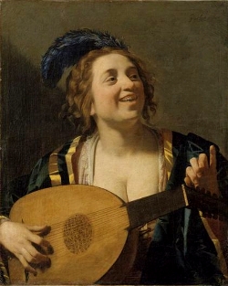 Girl with a Lute, Gerrit van Honthorst
