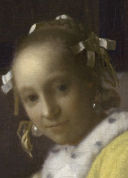 A Lady Writing (detail), Johannes Vermeer