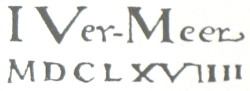 Signature of Vermeer's Geographer