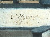 The Little Street (detail of signature), Johannes Vermeer