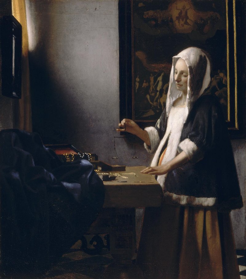 Woman Holding a balance, Johannes Vermeer