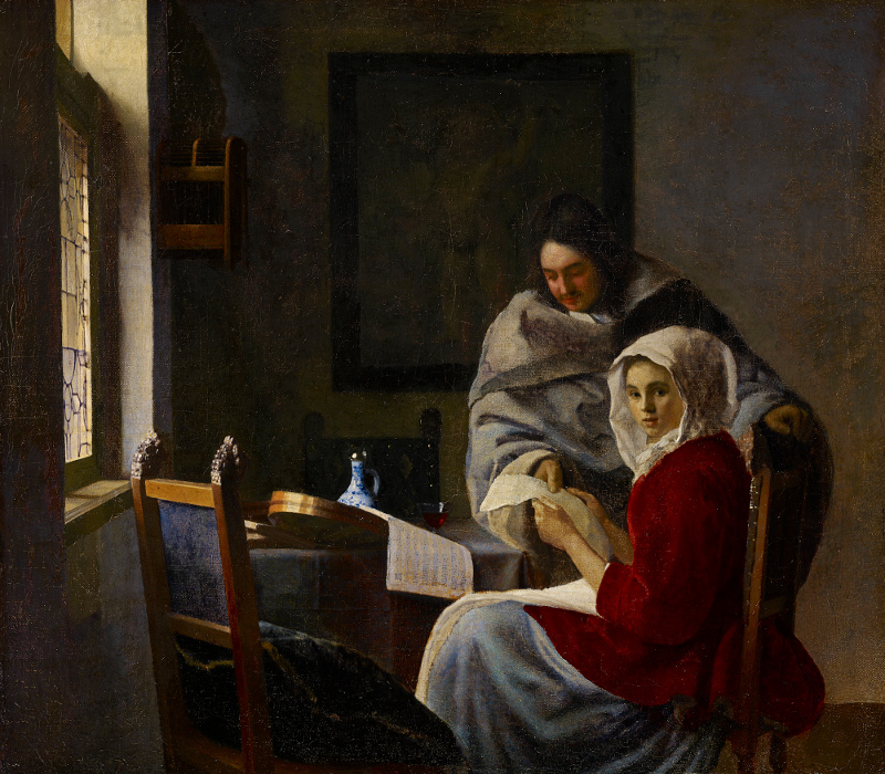 Girl Ineterupted in her Music, Johannes Vermeer