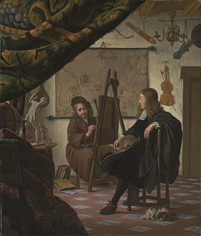 Michiel van Musscher, Artist in his Studio