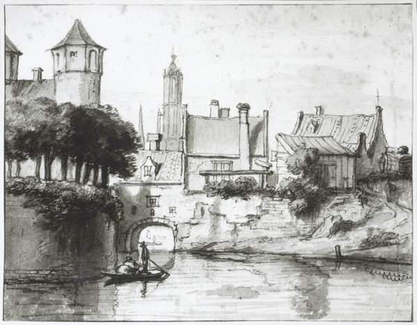 View Near the Oostpoort of Delft, Gerbrand van den Eeckhout