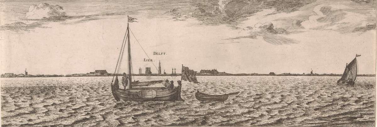 Gezicht op Delft en De Lier, Jacob Quack