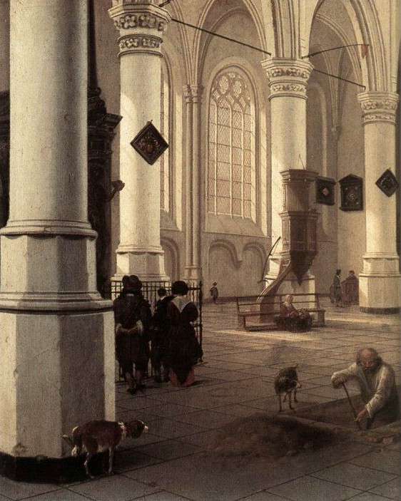 Interior of the Oude Kerk, Delft, Hendrick van Vliet