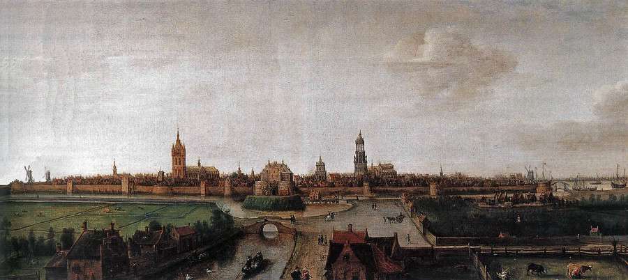 View of Delft from the Southwest, Hendrick Cornelisz Vroom