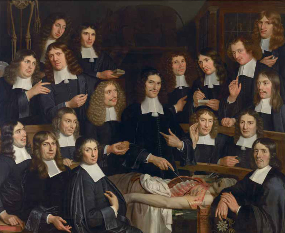 Anatomical lesson of Cornelis van 's-Gravensande, Cornelis de Man, 1681