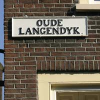street sign of Oude Landgendijck