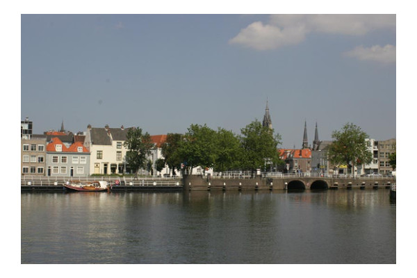 A view of Delf from the Plein Delftzicht
